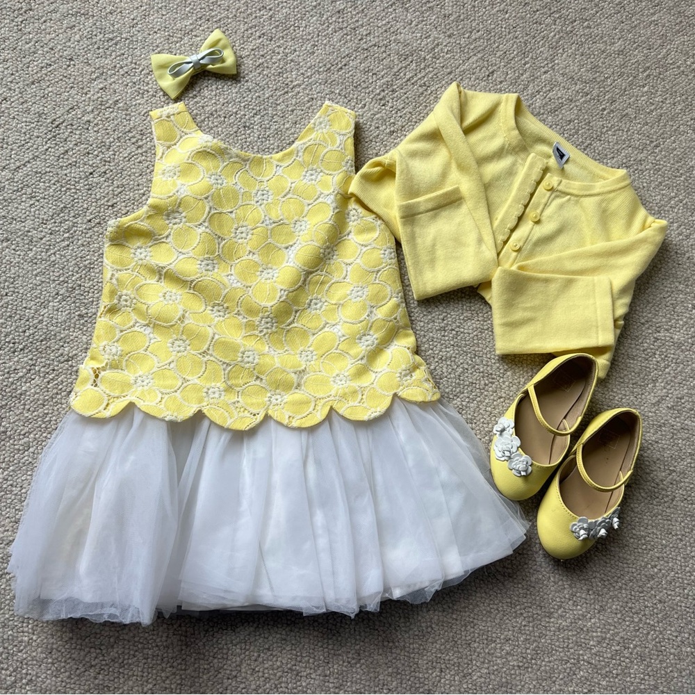 Janie and Jack 2t yellow dress bundle